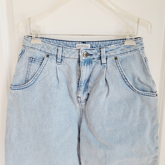 Gianni Bini High-waist Boyfriend Tapered Ankle-length Lightwash Jeans Sz 28 - Picture 5 of 9